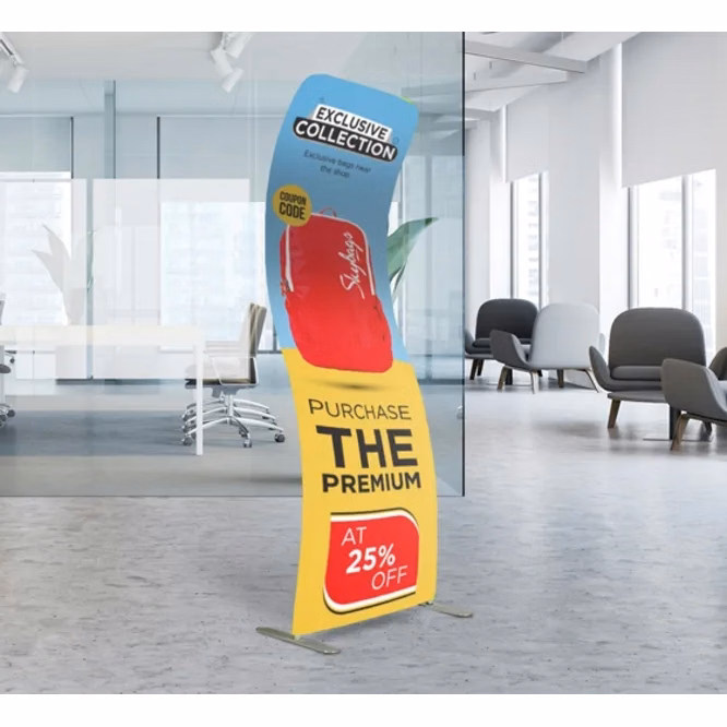 Fabric Display Stand S Shape Package (37.7" x 86.6")