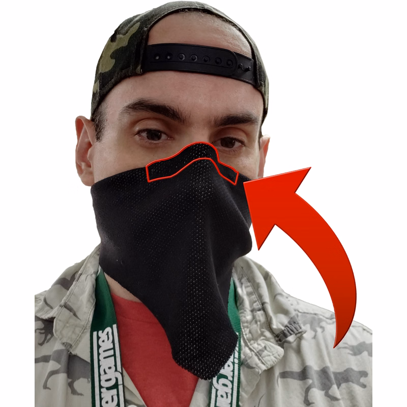 SMART Tiers Adult Triangle Bandanna Mask with Nose Clip