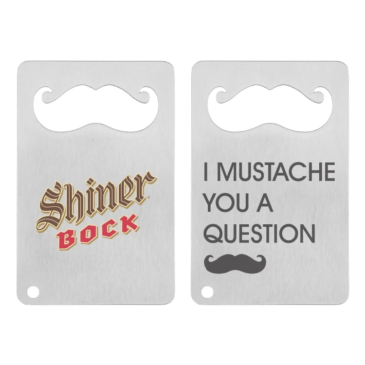 Mustache Credit Card Bottle Opener 1