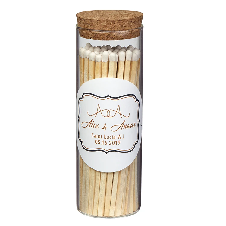 "Alight" Glass Match Stick Jar - w/ Full Color Label - 48 count 1