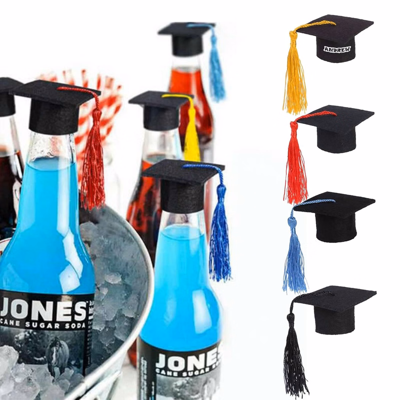 Mini Graduation Hat Wine Bottle Caps