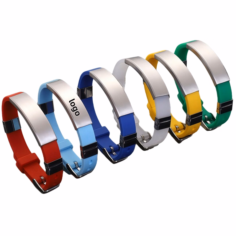 Adjustable Silicone Stainless Steel Bracelet