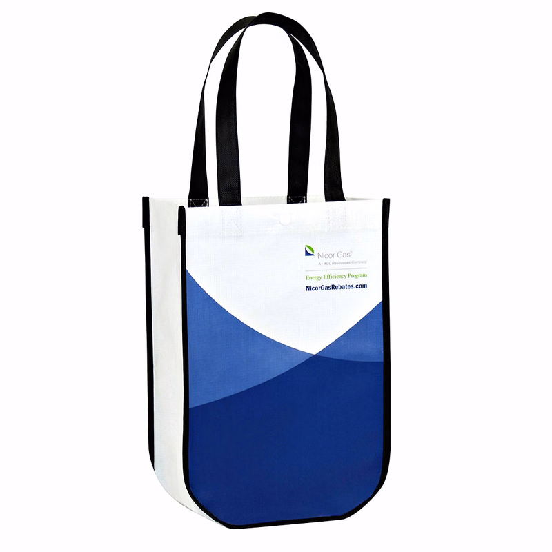 Custom 150g Laminated RPET Round Cornered Gift Bag 9"x13.5"x5.75"
