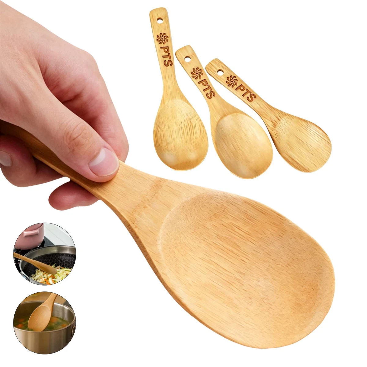 12 inch Bamboo Spoon 1
