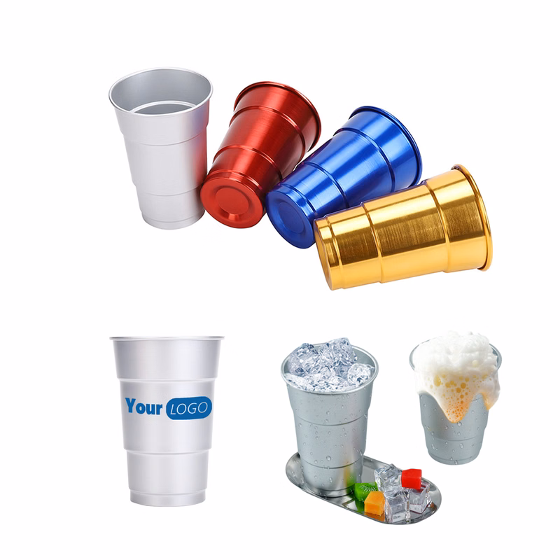 16 oz Recycled Aluminum Pint Cups Minimum Order 50