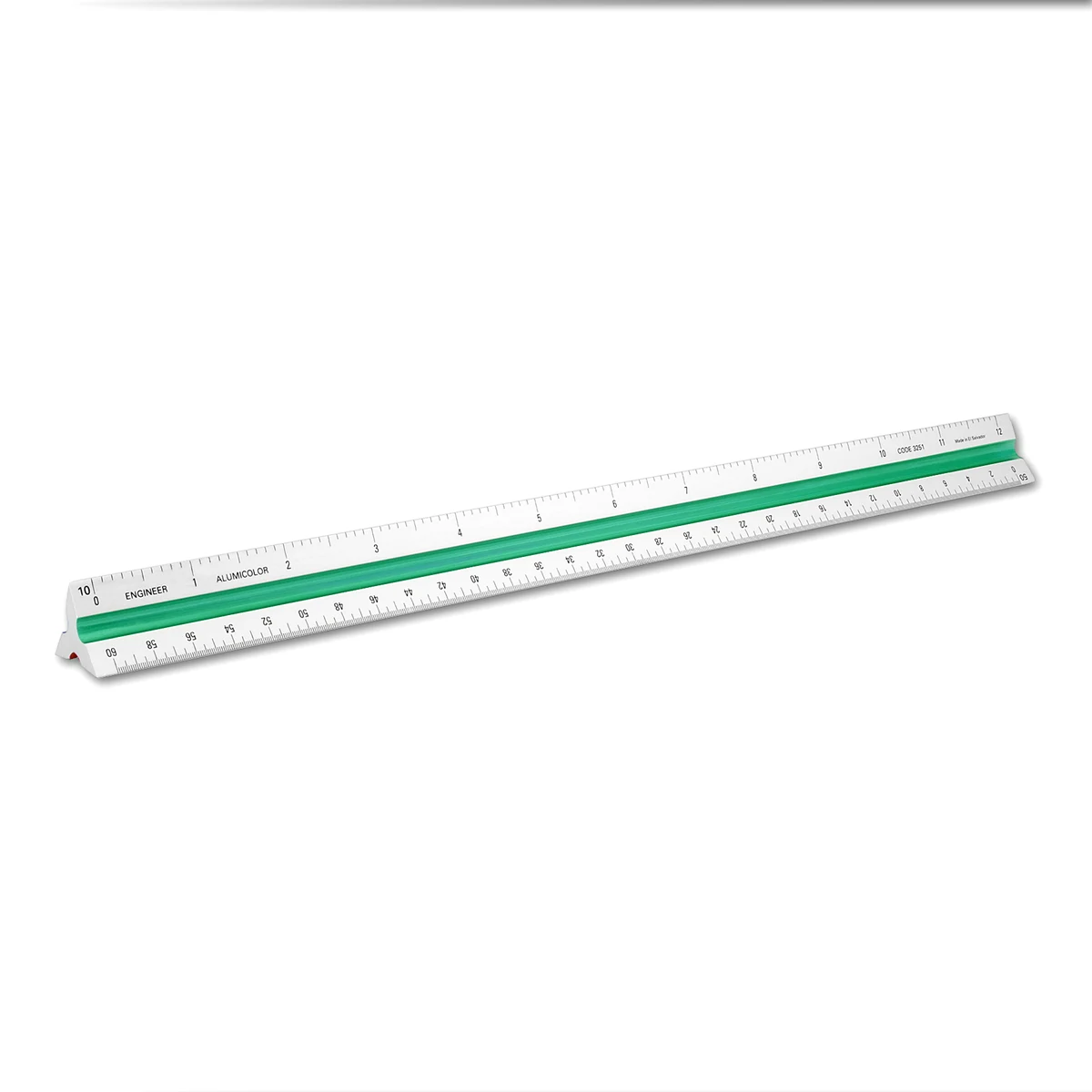 12" Color Coded Engineer Triangular Solid Scale - Aluminum 1