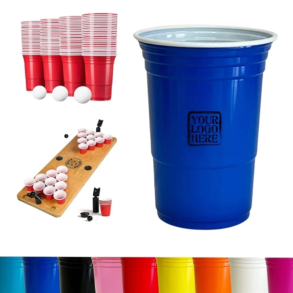 Custom 16 oz Disposable Plastic Party Cups with Full Color Imprint — Event Bar Service 1