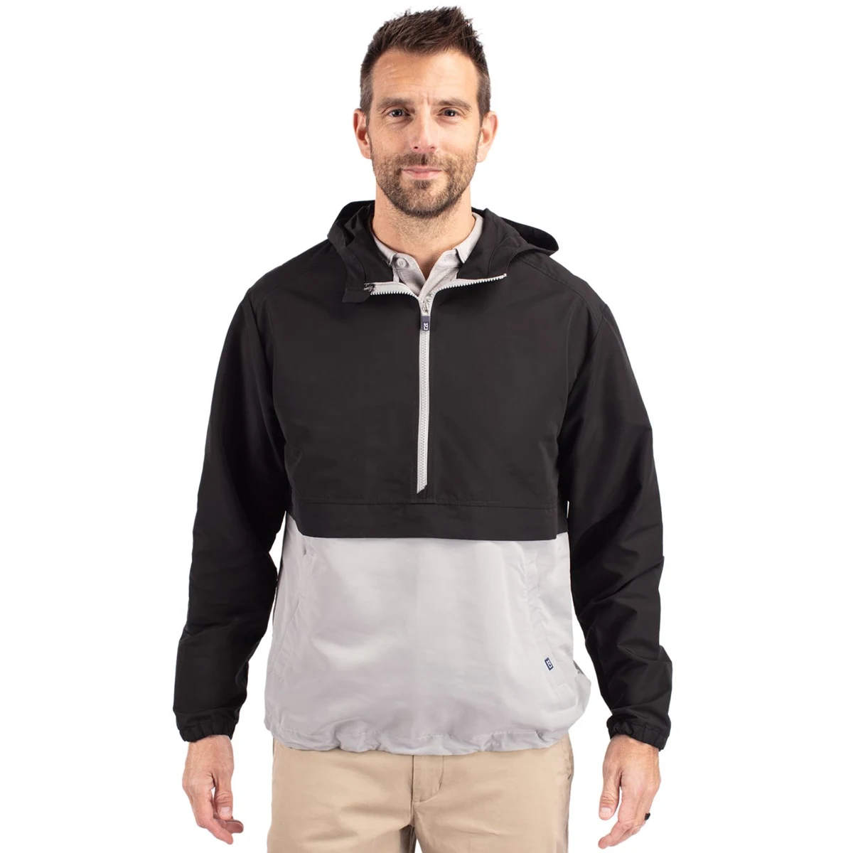 Cutter & Buck Charter Recycled Packable Mens Half Zip Anorak Jacket 1