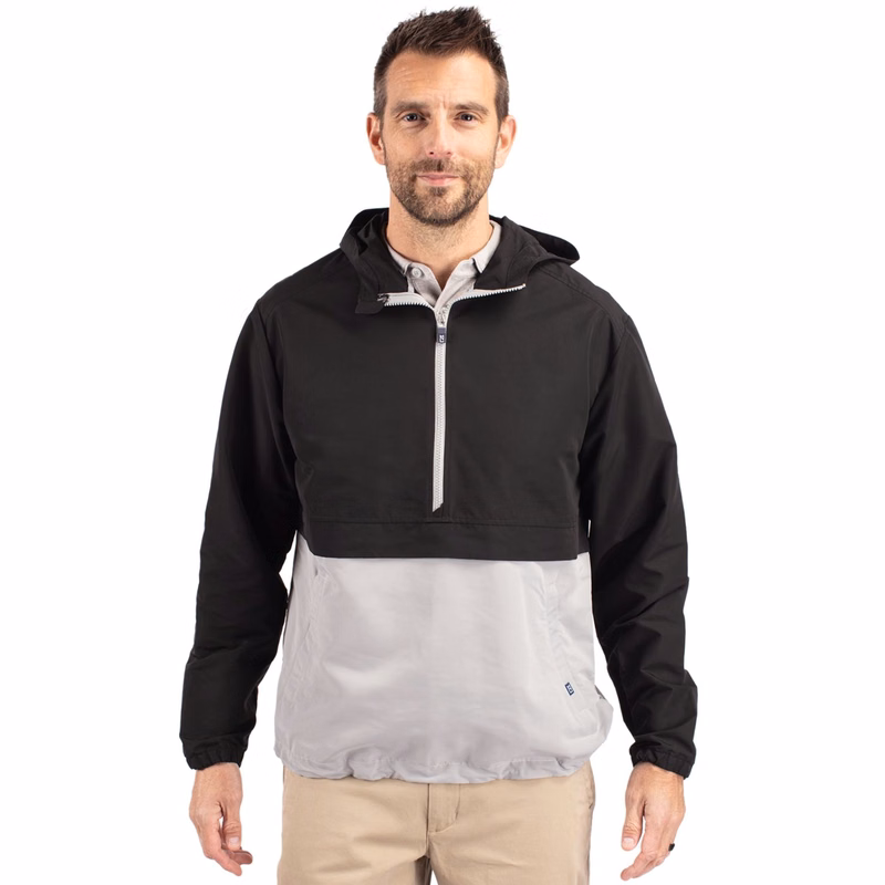Cutter & Buck Charter Recycled Packable Mens Half Zip Anorak Jacket