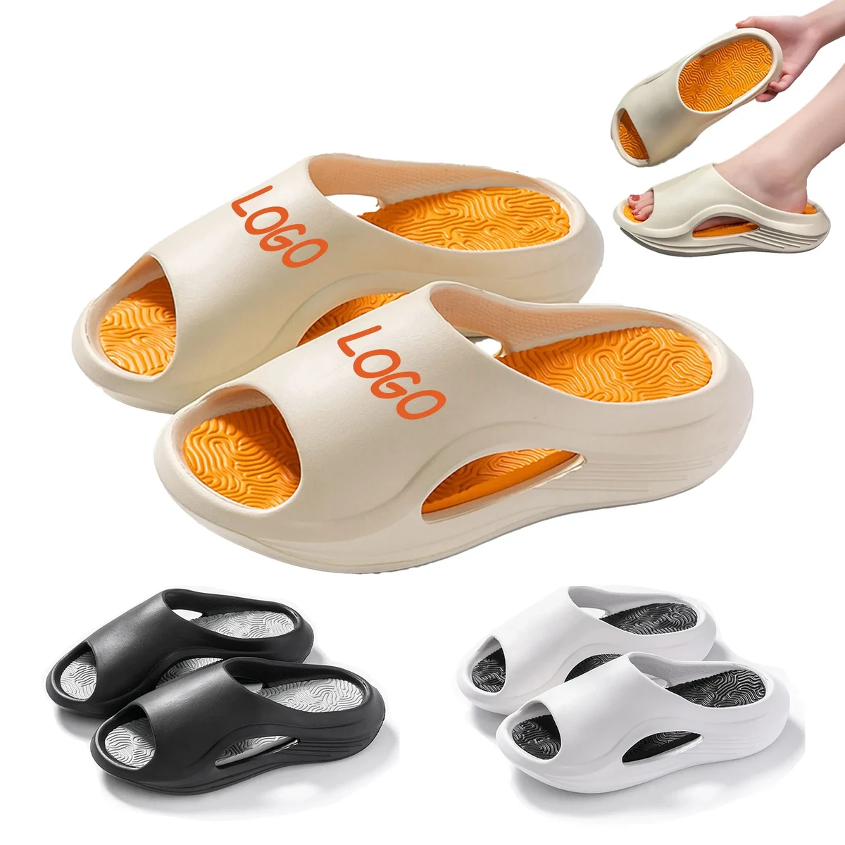 MOQ 30 Casual Sports Slippers Outdoor Thick Sole Beach 1