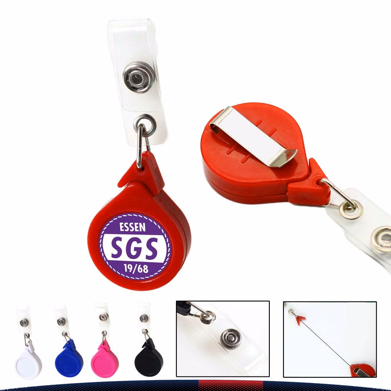 Badge Holder Reel Metal Clip