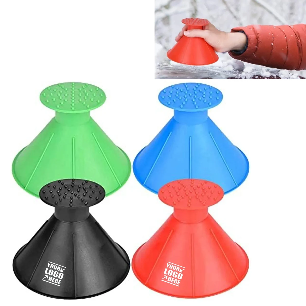 Round Ice Scraper for Car Windshield 1
