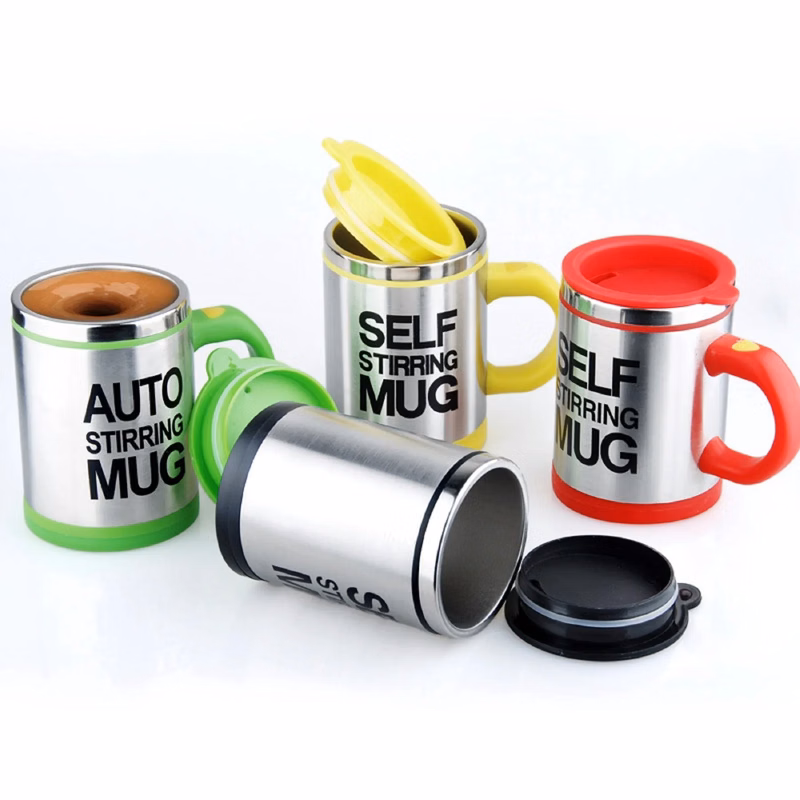 14 Oz. Stainless Steel Self Stirring Mug Mixing Cup