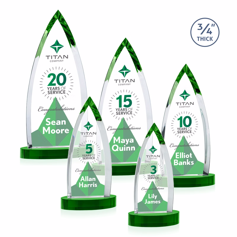 Shildon VividPrint™ Award on Alberton Base - Green