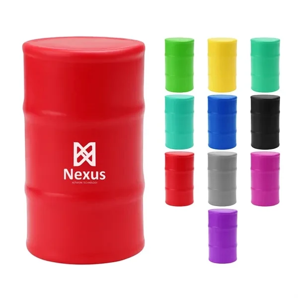 Custom Oil Drum Design PU Foam Stress Ball 1.9 inch — Office Wellness Promo 1
