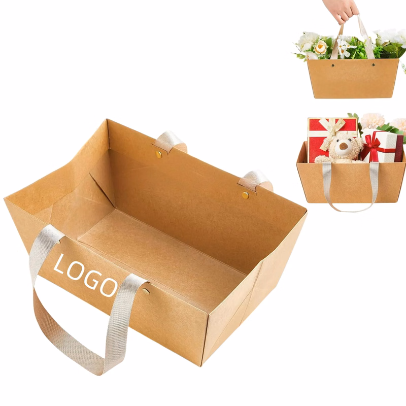 Matte Kraft Paper Gift Packaging Tote Bag