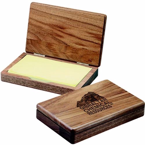 Wood Note Box with Paper, 5 3/4 x 3 3/4 x 1"