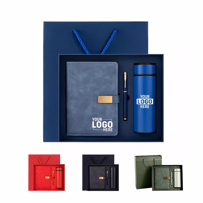 High End Custom Gift Set With Insulated Tumbler And Notebook