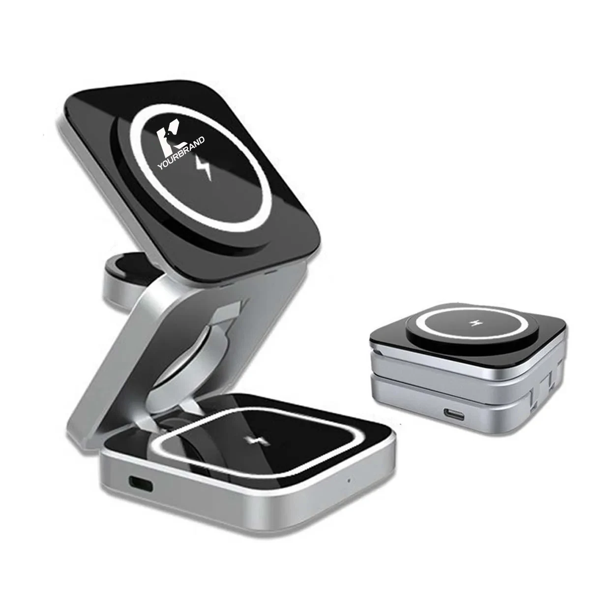 3in1 Adjustable Foldable Magnetic Wireless Charging Station 1