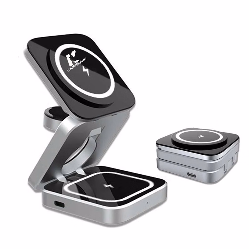 3in1 Adjustable Foldable Magnetic Wireless Charging Station