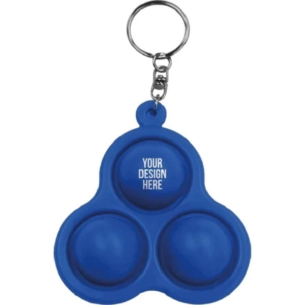 Custom 2.8 inch Pop Bubble Stress Relief Keychains — Employee Wellness & Team Giveaway Item 1