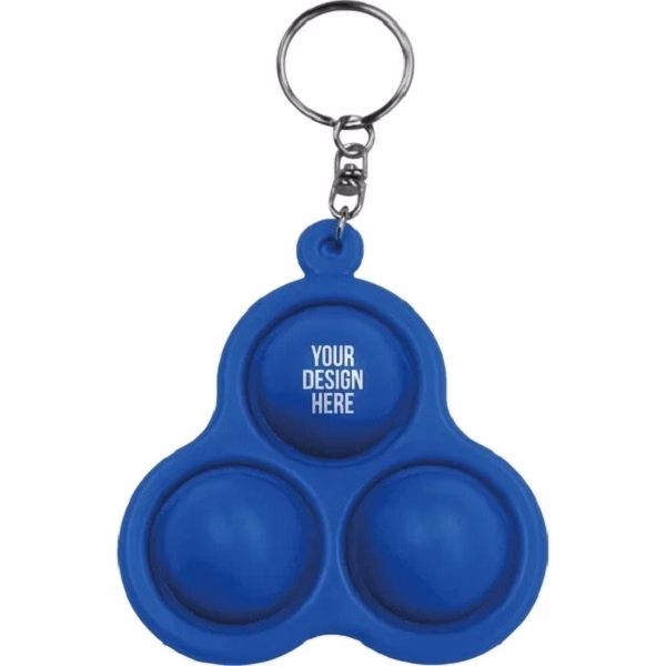 Custom 2.8 inch Pop Bubble Stress Relief Keychains — Employee Wellness & Team Giveaway Item