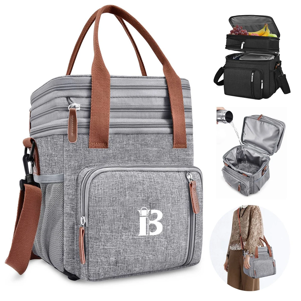 Oxford Crossbody Cooler Insulated Lunch Bag 1