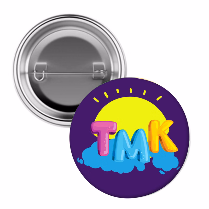 1.5 Round tin badge label pin