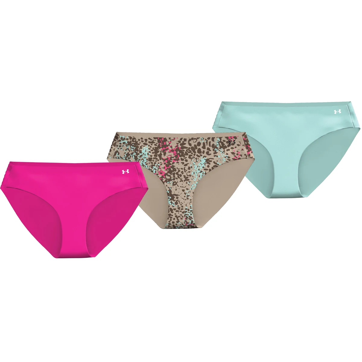UA Pure Stretch Printed Women's 3-Pack No Show Bikini 1