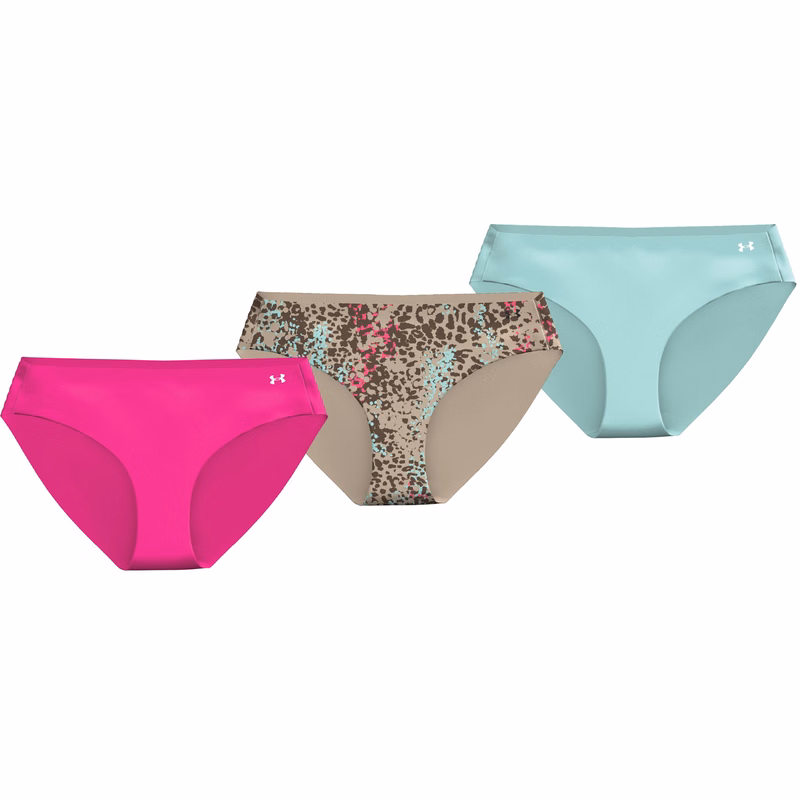 UA Pure Stretch Printed Women's 3-Pack No Show Bikini