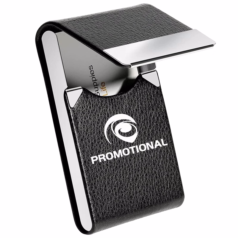 Custom Logo Pocket Slim PU Leather Business Card Holders