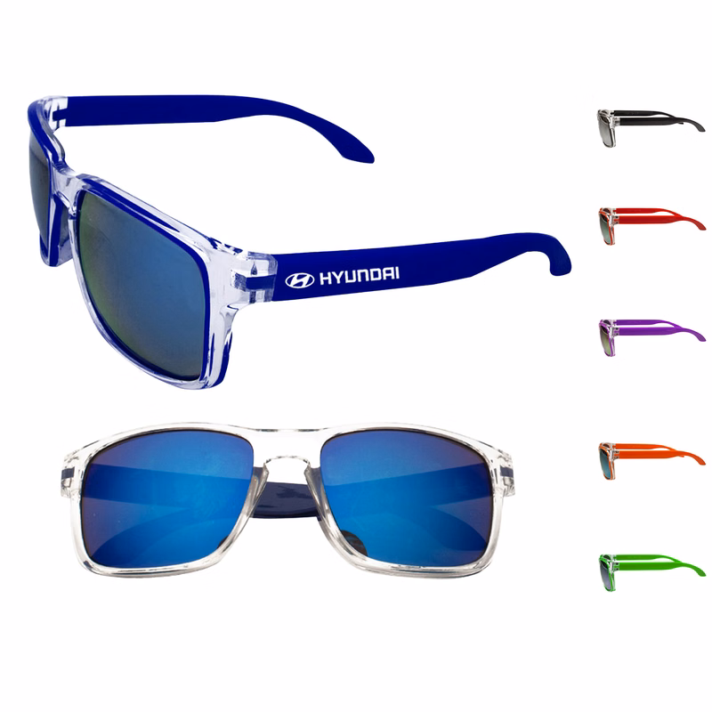 UV Protection Two Tone Sunglasses with Reflective Lenses