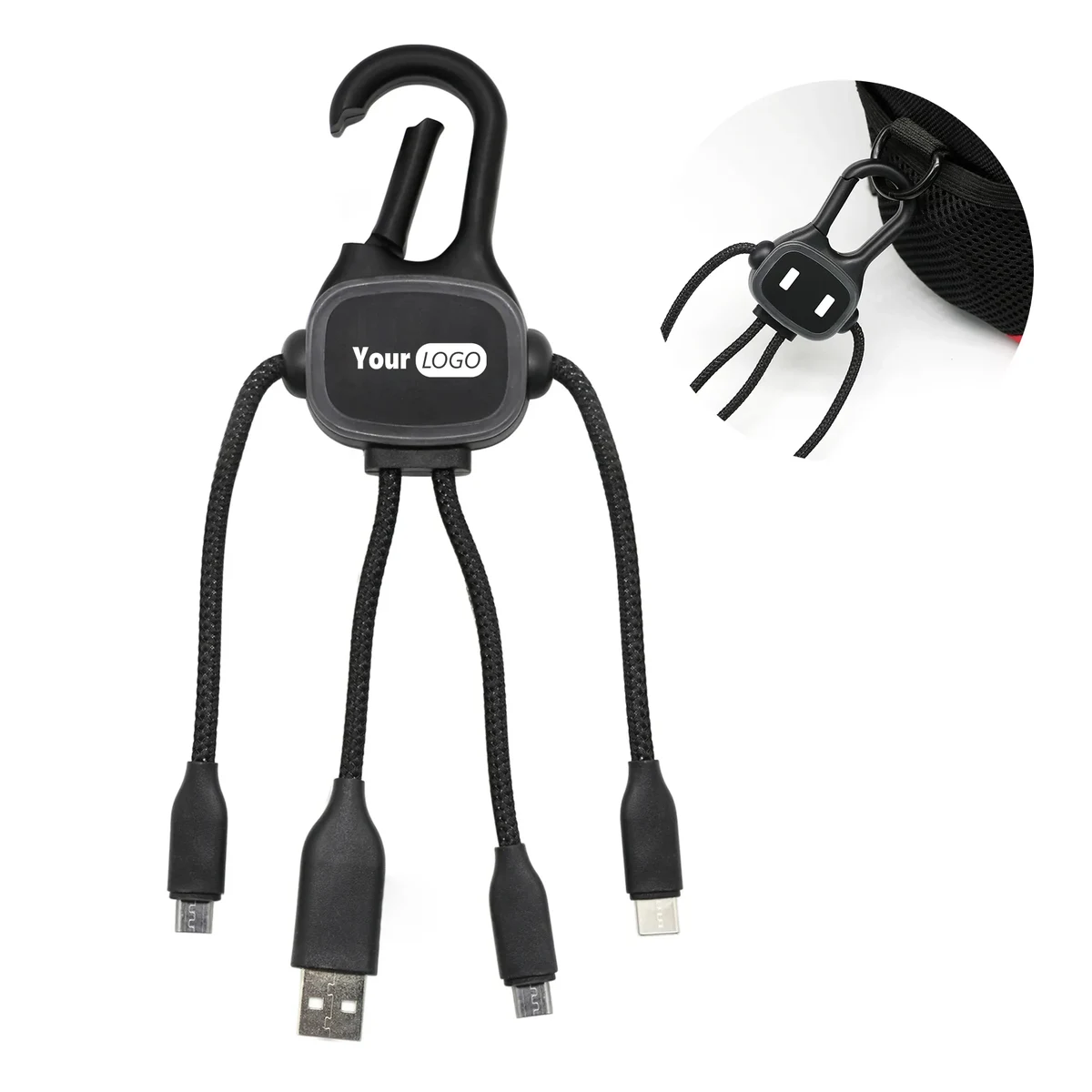 Abs Multi Functional Illuminated Keychain Data Cable 1