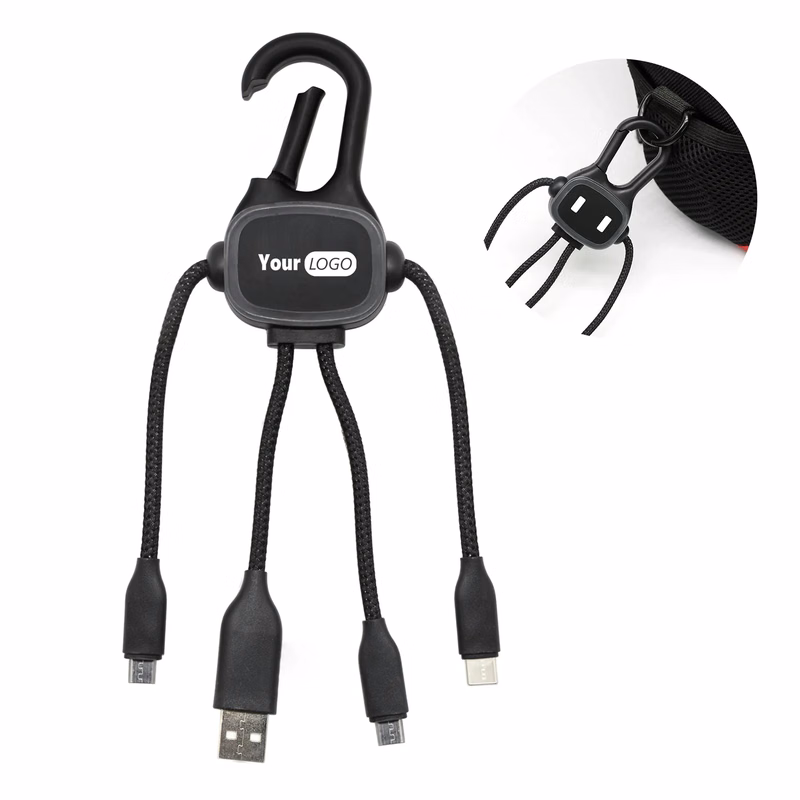 Abs Multi Functional Illuminated Keychain Data Cable