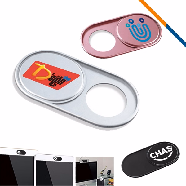 Custom Aluminum Webcam Cover 0.67 Inch Ultra Thin Full Color — Privacy Protection