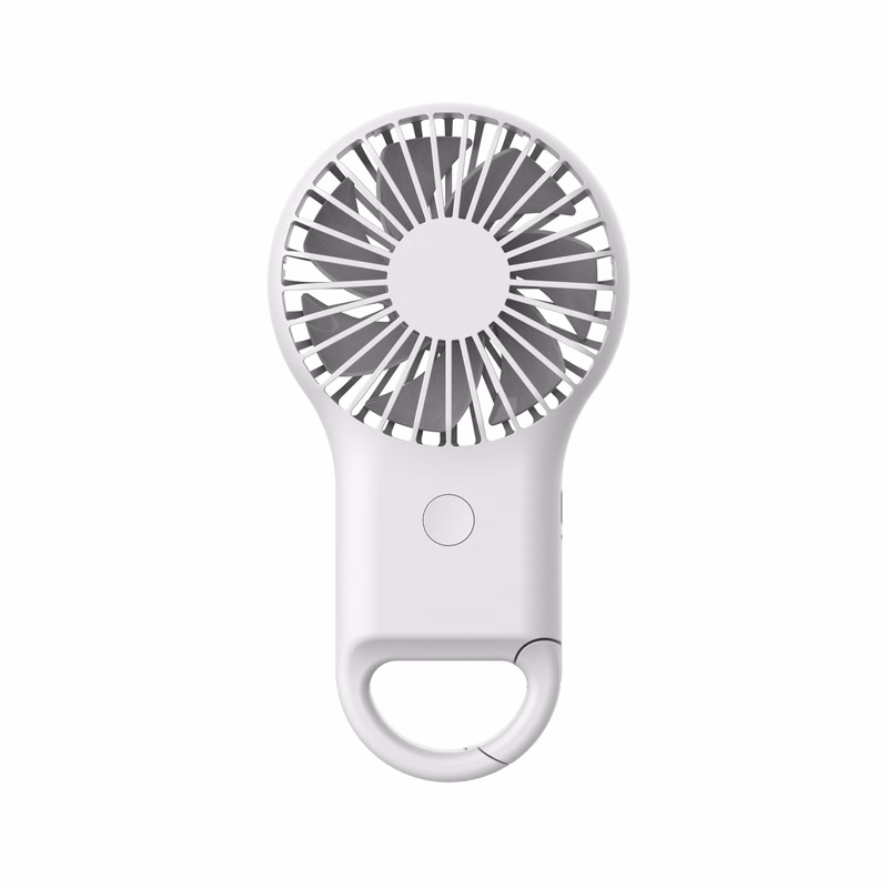 Portable rechargeable mini handheld USB fan with hanging buckle