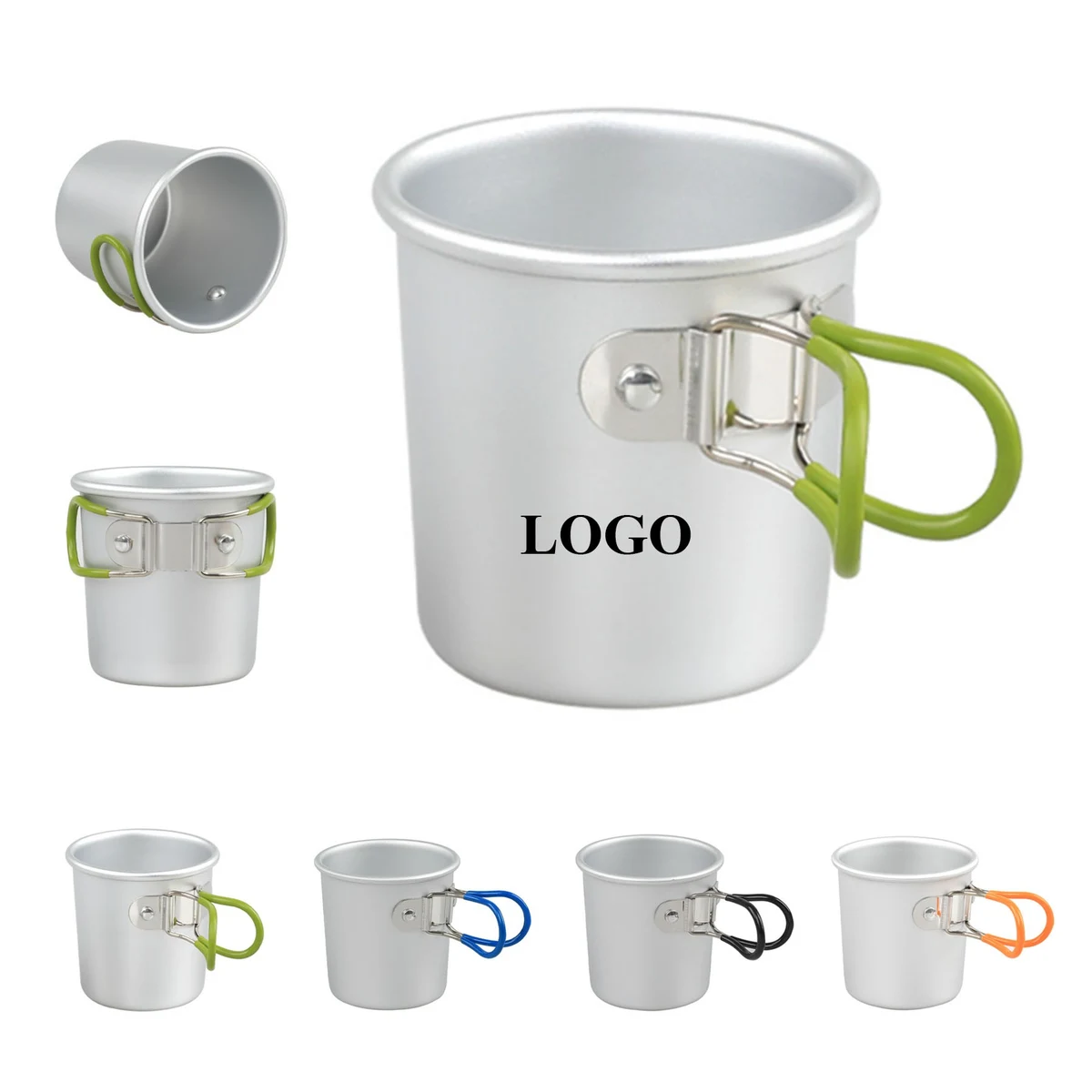 Camping Mug With Folding Colored Handle 1