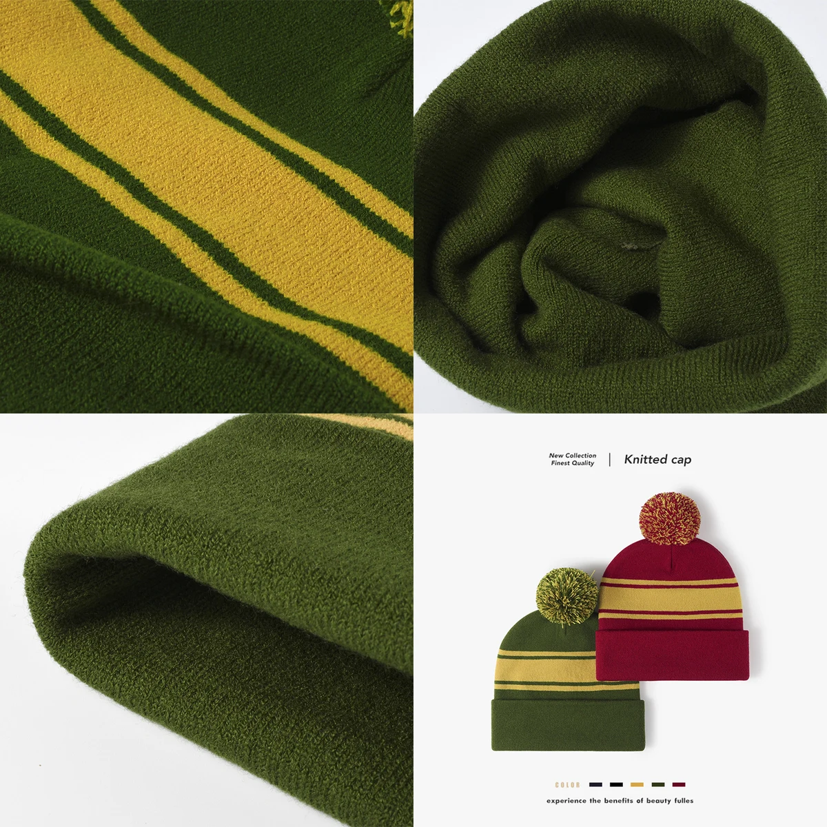 Knit Beanie Warm Pompom Cute Winter Hats 1