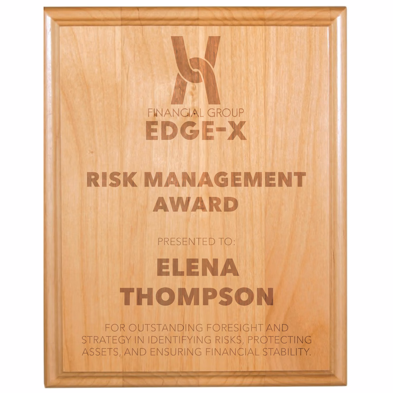 8" x 10" All American Red Alder Plaque