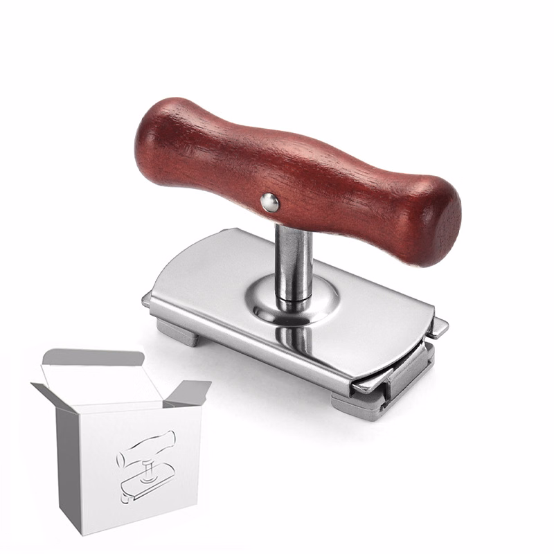 Stainless Steel Jar Opener with Wooden Handle