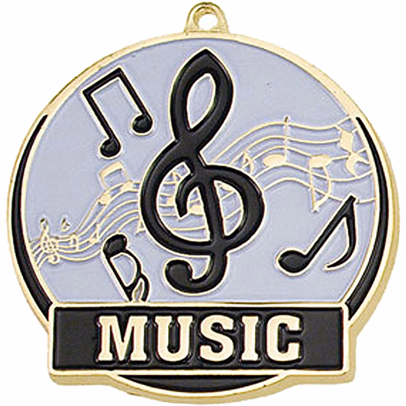 Stock Gold Enamel Sports Medals: Music