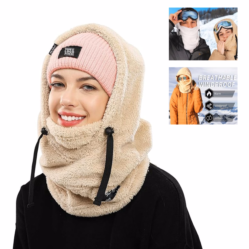 Men Women Balaclava Wind Resistant Winter Fleece Ski Face Mask Cover Hat Cap Scarf
