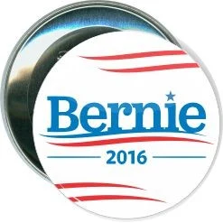 Sanders, Bernie Logo on White Background, Political Button 1