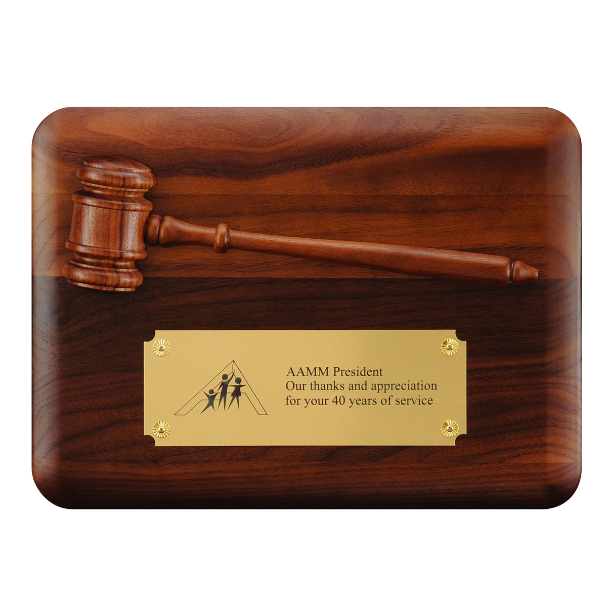 9" x 12" Split Gavel Plaque 1