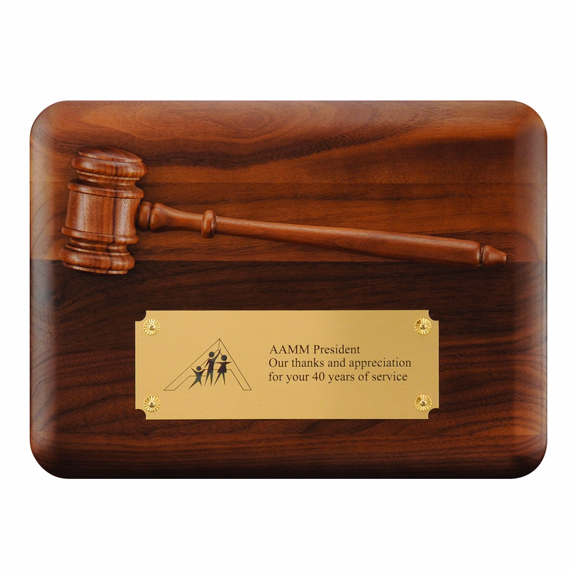 9" x 12" Split Gavel Plaque