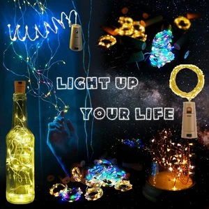 Charming LED Cork String Light Set 20 Colorful Lights 1