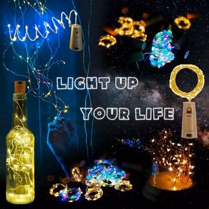 Charming LED Cork String Light Set 20 Colorful Lights