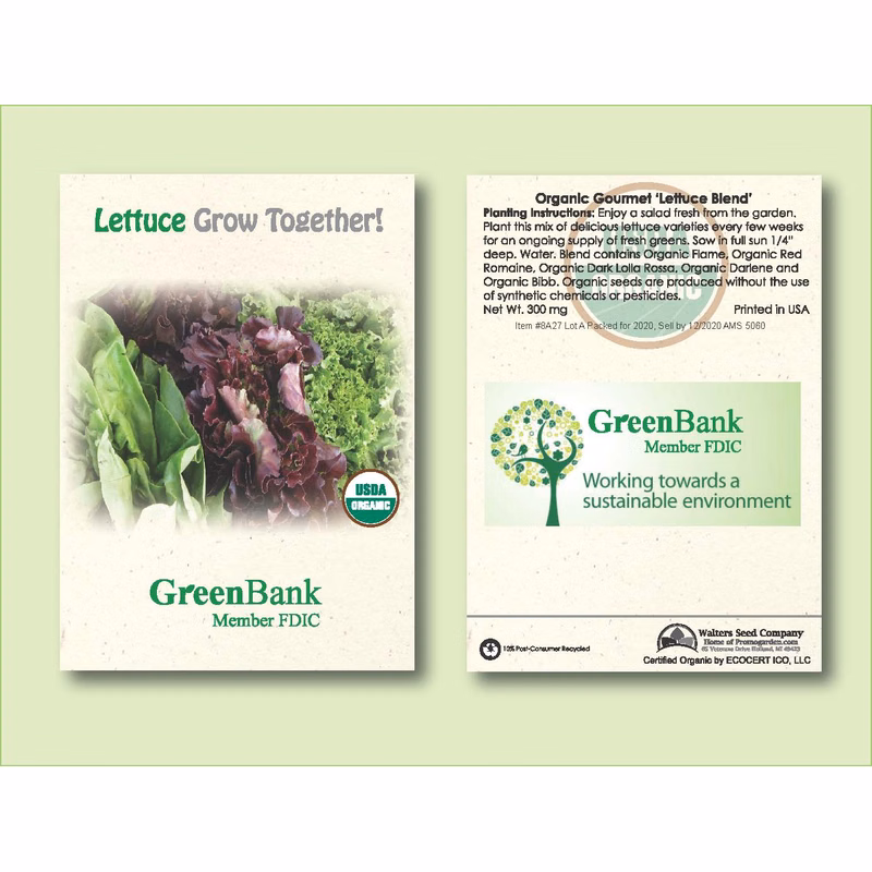 Organic Lettuce Gourmet Blend Seed Packet - Standard Size 3.25" x 4.5"