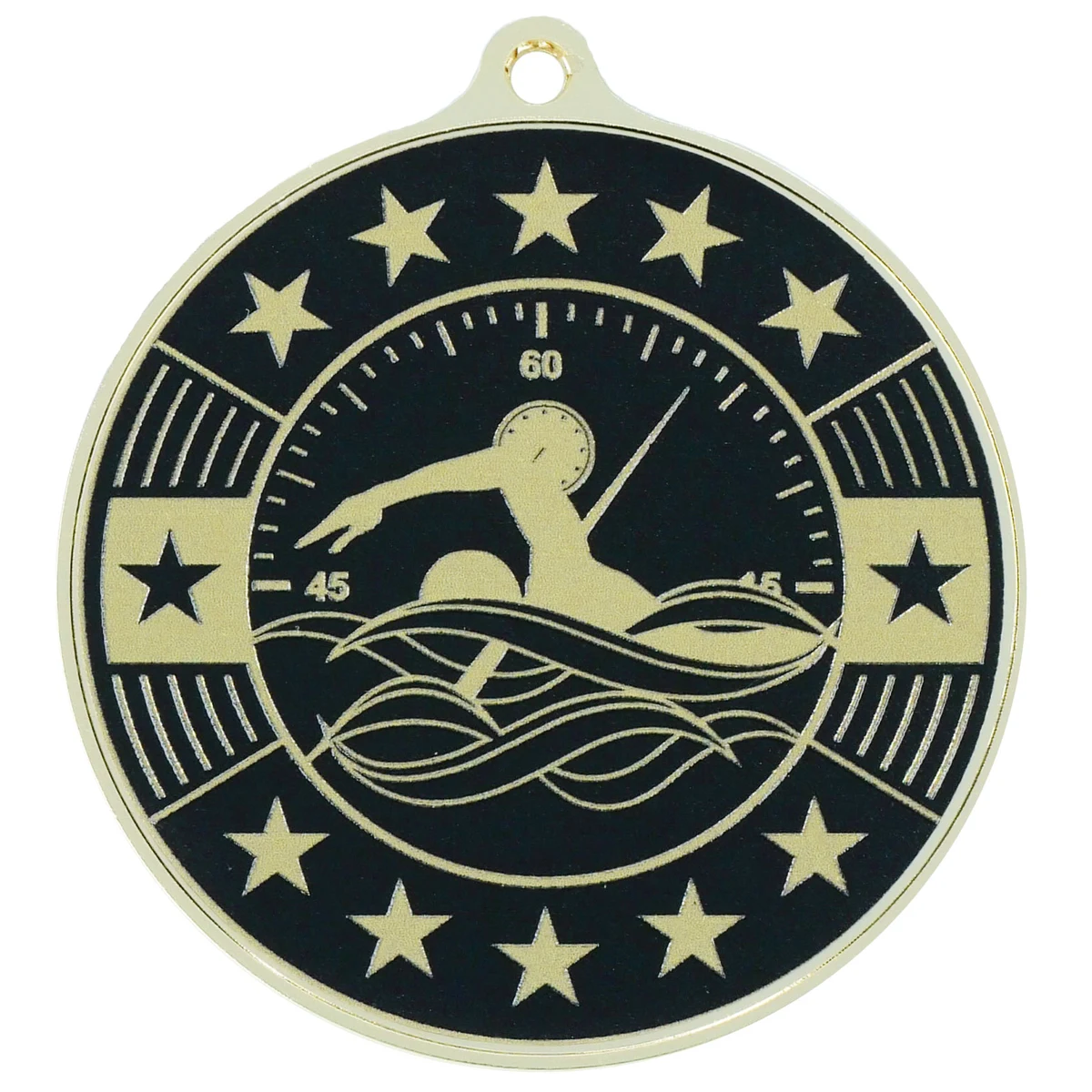 Swimming Simucast Medallion (2-1/8") 1