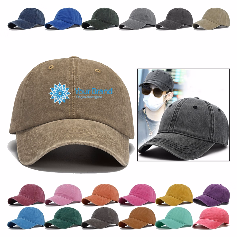 MOQ 20pcs Adjustable Denim Baseball Hat